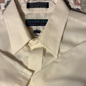 Claybrooke Men's Cream Wrinkle-Free Dress Shirt